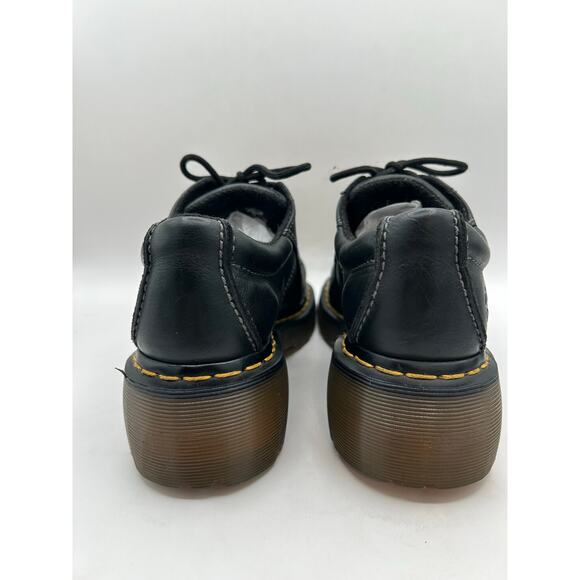 RARE DAISY Dr. Martens Chunky Platform Black Leather 12283 Oxford Boot WMS Sz 7 - Picture 4 of 12